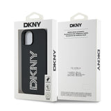 Apple iPhone 14 Kılıf DKNY Orjinal Lisanslı Taşlı DKNY Yazılı Metalik Rhinestones PU Deri Kapak