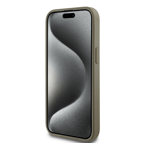 Apple iPhone 14 Kılıf DKNY Orjinal Lisanslı Taşlı DKNY Yazılı Metalik Rhinestones PU Deri Kapak