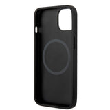 Apple iPhone 14 Kılıf Ferrari M-safe Şarj Özellikli Karbon İtalyan Bayrak Dizayn Kapak