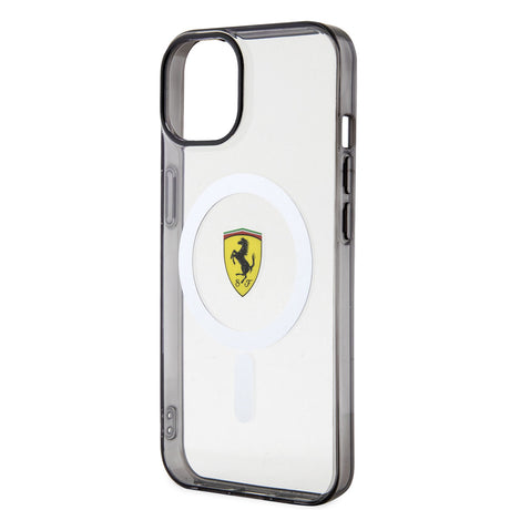 Apple iPhone 14 Kılıf Ferrari M-safe Şarj Özellikli Transparan Dizayn Kapak