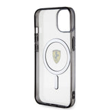 Apple iPhone 14 Kılıf Ferrari M-safe Şarj Özellikli Transparan Dizayn Kapak