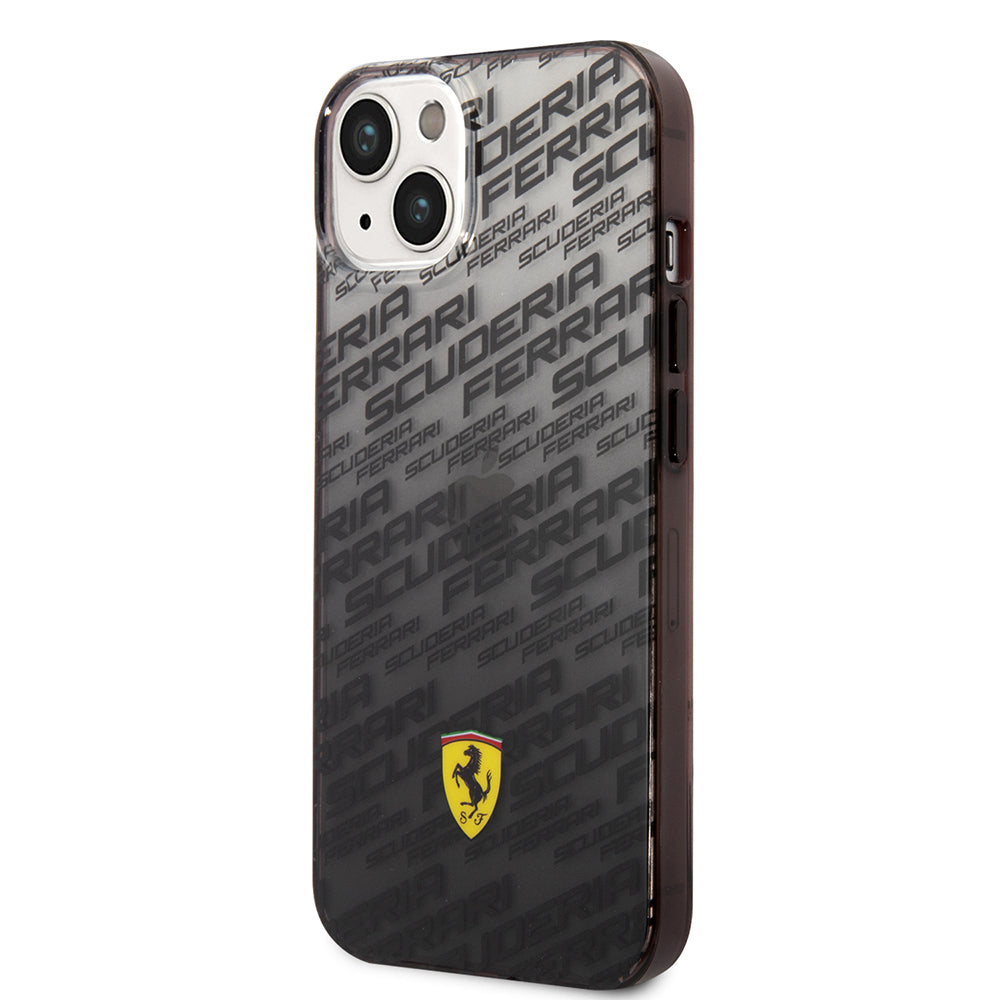 Apple iPhone 14 Kılıf Ferrari Orjinal Lisanlı Transparan SF Baskılı Dizayn Kapak