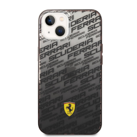 Apple iPhone 14 Kılıf Ferrari Orjinal Lisanlı Transparan SF Baskılı Dizayn Kapak