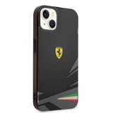 Apple iPhone 14 Kılıf Ferrari Orjinal Lisanslı Baskı Logolu İtalyan Bayrak Baskılı Dizayn Kapak