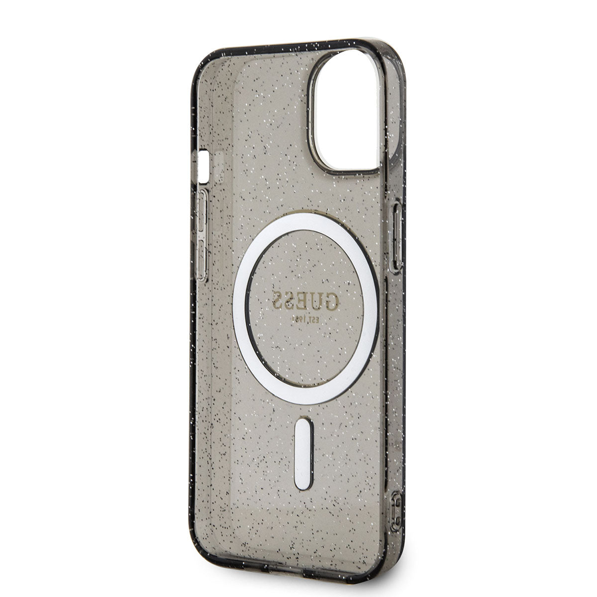 Apple iPhone 14 Kılıf GUESS M-safe Şarj Özellikli Glitter Kapak