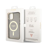 Apple iPhone 14 Kılıf GUESS M-safe Şarj Özellikli Glitter Kapak