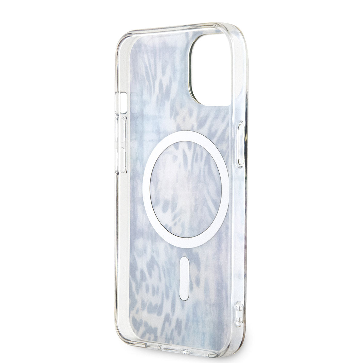 Apple iPhone 14 Kılıf GUESS M-safe Şarj Özellikli Leopar Desenli Kapak