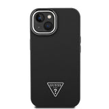 Apple iPhone 14 Kılıf Guess Orjinal Lisanslı M-safe Şarj Özellikli Grained Triangle Kapak