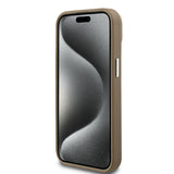 Apple iPhone 14 Kılıf Guess Orjinal Lisanslı M-safe Şarj Özellikli Grained Triangle Kapak