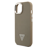 Apple iPhone 14 Kılıf Guess Orjinal Lisanslı M-safe Şarj Özellikli Grained Triangle Kapak
