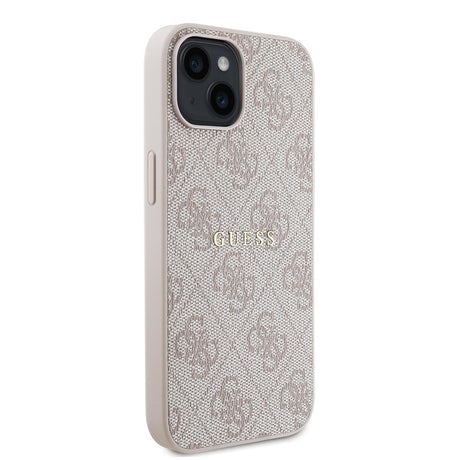 Apple iPhone 14 Kılıf Guess Orjinal Lisanslı M-safe Şarj Özellikli 4G Desen Yazı Logolu Kapak