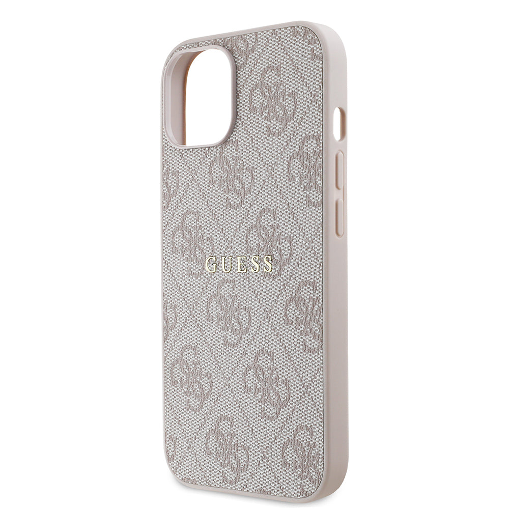 Apple iPhone 14 Kılıf Guess Orjinal Lisanslı M-safe Şarj Özellikli 4G Desen Yazı Logolu Kapak