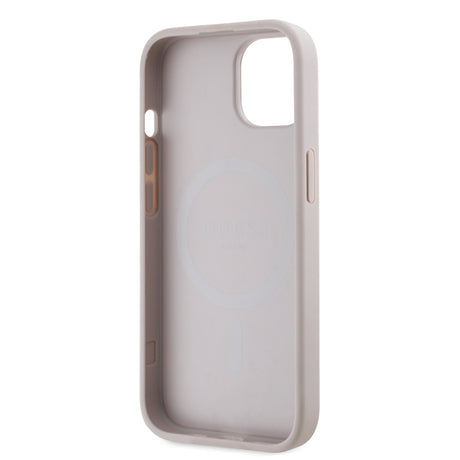 Apple iPhone 14 Kılıf Guess Orjinal Lisanslı M-safe Şarj Özellikli 4G Desen Yazı Logolu Kapak