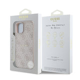 Apple iPhone 14 Kılıf Guess Orjinal Lisanslı M-safe Şarj Özellikli 4G Desen Yazı Logolu Kapak