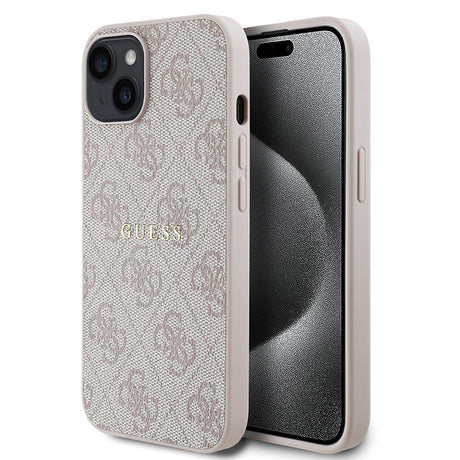 Apple iPhone 14 Kılıf Guess Orjinal Lisanslı M-safe Şarj Özellikli 4G Desen Yazı Logolu Kapak