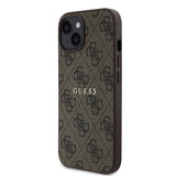 Apple iPhone 14 Kılıf Guess Orjinal Lisanslı M-safe Şarj Özellikli 4G Desen Yazı Logolu Kapak