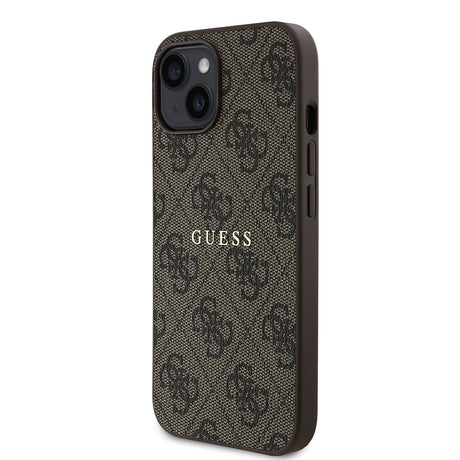 Apple iPhone 14 Kılıf Guess Orjinal Lisanslı M-safe Şarj Özellikli 4G Desen Yazı Logolu Kapak