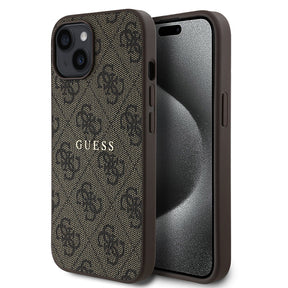 Apple iPhone 14 Kılıf Guess Orjinal Lisanslı M-safe Şarj Özellikli 4G Desen Yazı Logolu Kapak