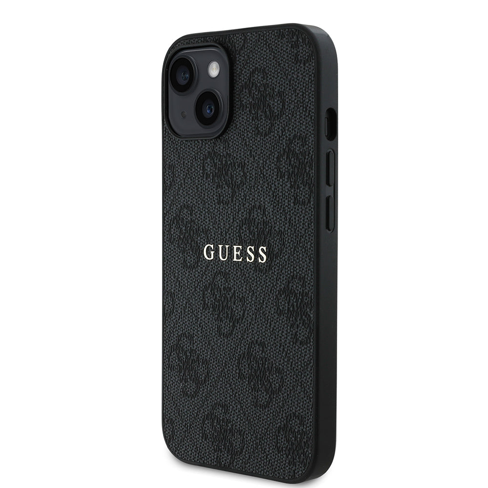 Apple iPhone 14 Kılıf Guess Orjinal Lisanslı M-safe Şarj Özellikli 4G Desen Yazı Logolu Kapak