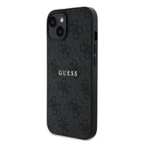 Apple iPhone 14 Kılıf Guess Orjinal Lisanslı M-safe Şarj Özellikli 4G Desen Yazı Logolu Kapak