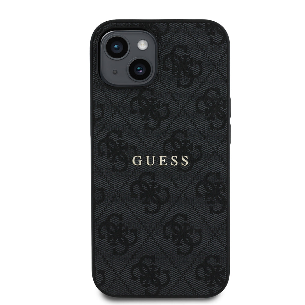 Apple iPhone 14 Kılıf Guess Orjinal Lisanslı M-safe Şarj Özellikli 4G Desen Yazı Logolu Kapak
