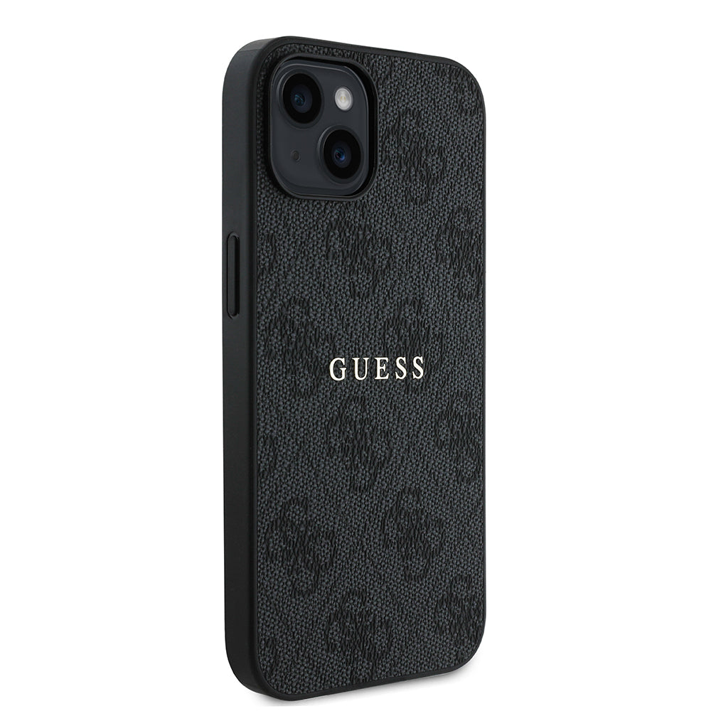 Apple iPhone 14 Kılıf Guess Orjinal Lisanslı M-safe Şarj Özellikli 4G Desen Yazı Logolu Kapak