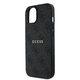Apple iPhone 14 Kılıf Guess Orjinal Lisanslı M-safe Şarj Özellikli 4G Desen Yazı Logolu Kapak