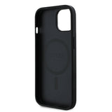 Apple iPhone 14 Kılıf Guess Orjinal Lisanslı M-safe Şarj Özellikli 4G Desen Yazı Logolu Kapak