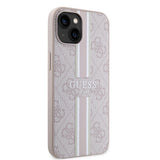 Apple iPhone 14 Kılıf Guess Orjinal Lisanslı M-safe Şarj Özellikli 4G Şerit Tasarımlı Printed Kapak