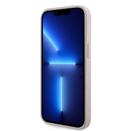 Apple iPhone 14 Kılıf Guess Orjinal Lisanslı M-safe Şarj Özellikli 4G Şerit Tasarımlı Printed Kapak