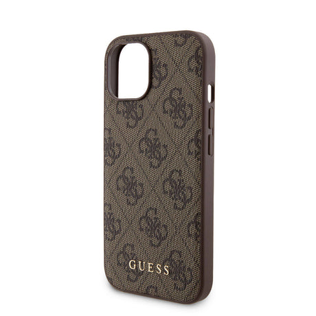 Apple iPhone 14 Kılıf Guess Orjinal Lisanslı M-safe Şarj Özellikli Yazı Logolu 4G Desenli Kapak + Powerbank 5000mAh 2in1 Set