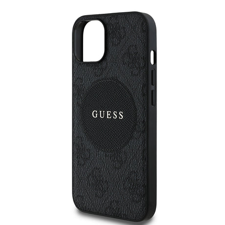 Apple iPhone 14 Kılıf Guess Orjinal Lisanslı M-safe Şarj Özellikli Yazı Logolu Circle Classic Kapak