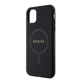 Apple iPhone 14 Kılıf Guess Orjinal Lisanslı M-safe Şarj Özellikli Yazı Logolu Saffiano Classic Kapak