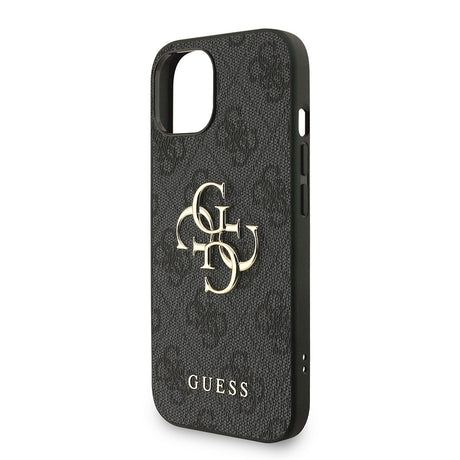 Apple iPhone 14 Kılıf Guess Orjinal Lisanslı PU Deri Bilek Askı İpli Metal Büyük 4G ve Yazı Logolu Kapak