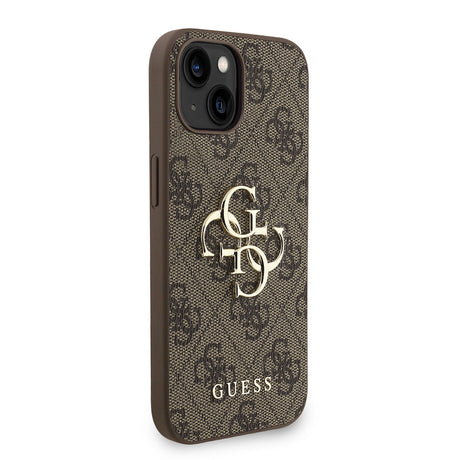 Apple iPhone 14 Kılıf Guess Orjinal Lisanslı PU Deri Bilek Askı İpli Metal Büyük 4G ve Yazı Logolu Kapak