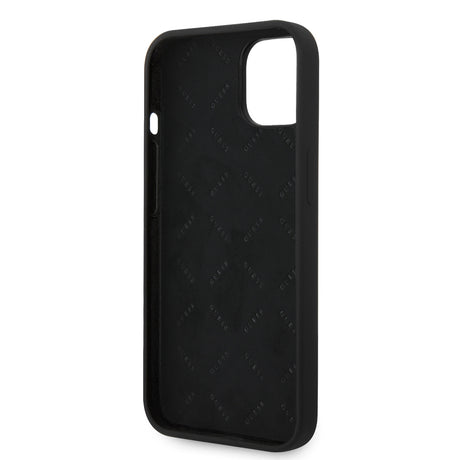 Apple iPhone 14 Kılıf Guess Orjinal Lisanslı Yazı ve Taşlı 4G Logolu Silikon Kapak