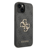 Apple iPhone 14 Kılıf Guess PU Deri Büyük Metal Logo Dizaynlı Kapak