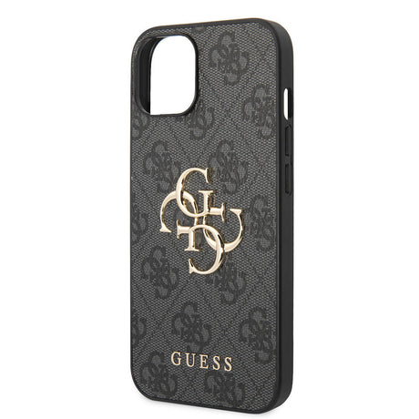 Apple iPhone 14 Kılıf Guess PU Deri Büyük Metal Logo Dizaynlı Kapak