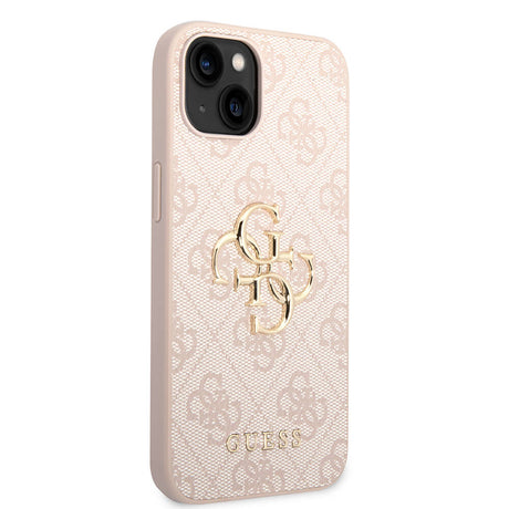 Apple iPhone 14 Kılıf Guess PU Deri Büyük Metal Logo Dizaynlı Kapak