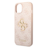 Apple iPhone 14 Kılıf Guess PU Deri Büyük Metal Logo Dizaynlı Kapak