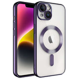Apple iPhone 14 Kılıf Kamera Korumalı M-safe Wireless Şarj Özellikli Zore Demre Kapak