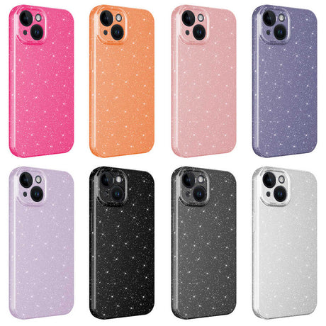 Apple iPhone 14 Kılıf Kamera Korumalı Simli Lüks Zore Koton Kapak