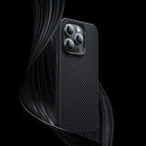 Apple iPhone 14 Kılıf Karbon Fiber M-safe Şarj Özellikli Benks 600D Hybrid Kevlar Kapak