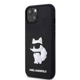 Apple iPhone 14 Kılıf Karl Lagerfeld 3D Rubber Choupette Dizayn Kapak