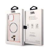 Apple iPhone 14 Kılıf Karl Lagerfeld M-safe Şarj Özellikli K&C Dizayn Kapak