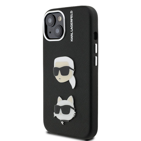 Apple iPhone 14 Kılıf Karl Lagerfeld Orjinal Lisanslı K&C Heads Pin Kapak