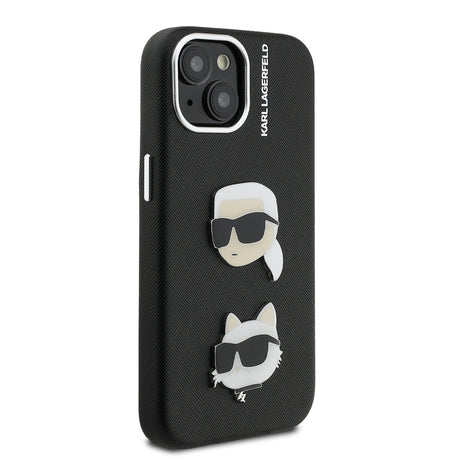 Apple iPhone 14 Kılıf Karl Lagerfeld Orjinal Lisanslı K&C Heads Pin Kapak