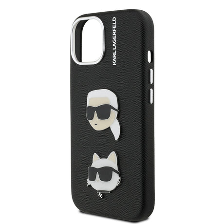 Apple iPhone 14 Kılıf Karl Lagerfeld Orjinal Lisanslı K&C Heads Pin Kapak