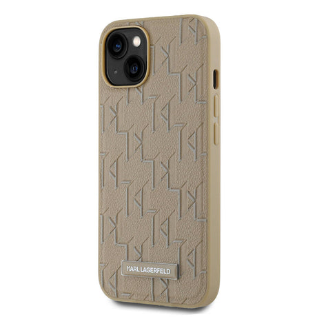 Apple iPhone 14 Kılıf Karl Lagerfeld Orjinal Lisanslı M-safe Şarj Özellikli KL Yazılı Hot Stamp Kapak