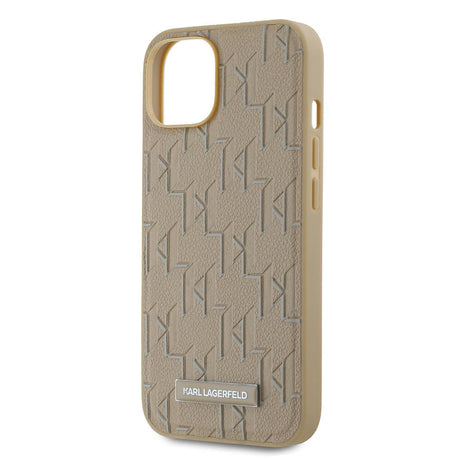 Apple iPhone 14 Kılıf Karl Lagerfeld Orjinal Lisanslı M-safe Şarj Özellikli KL Yazılı Hot Stamp Kapak